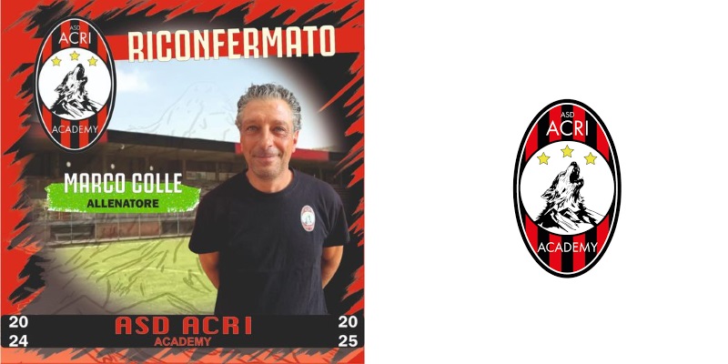 Confermata la ripartenza ad Acri con mister Colle