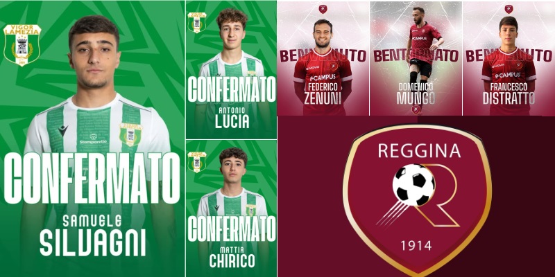 Tris di mercato per la Vigor Lamezia con tre conferme under e per la Reggina