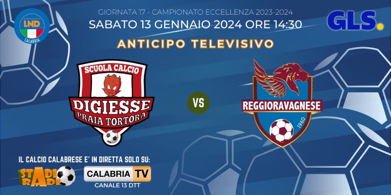 Vivi l'anticipo PraiaTortora-ReggioRavagnese!