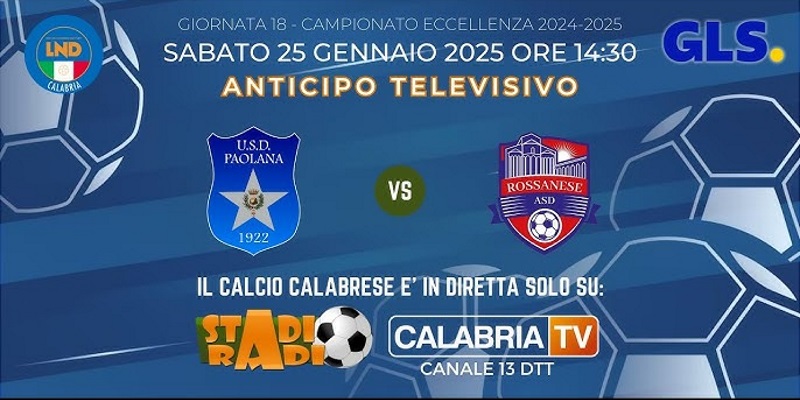 Paolana-Rossanese la vivi qui o sul 13 del digitale terrestre di Calabria Tv!